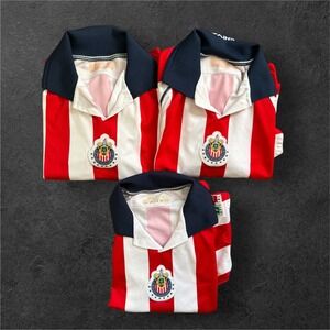 Vintage 90s 3 Chivas De Guadalajara Soccer Jersey Mens XL Collared Mexico  VTG